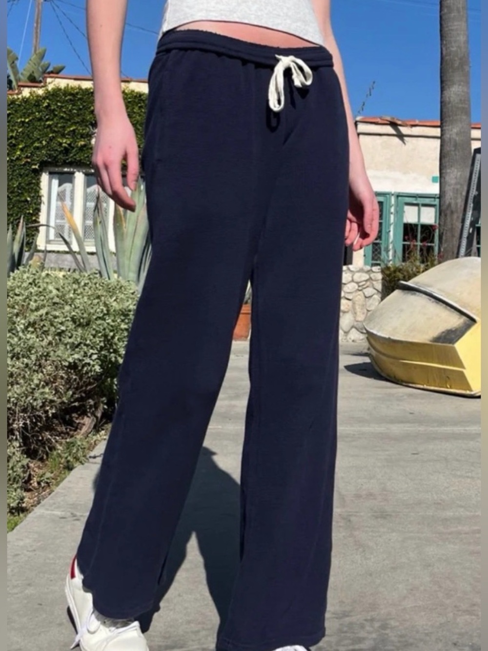 Brandy Melville Navy Waffle Lounge pants - One size fits most